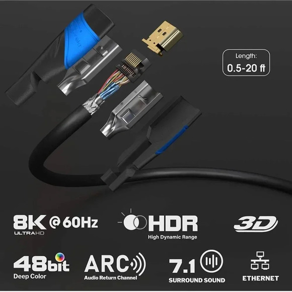 HDMI Cable 8K & 4K 6ft - Picture 2 of 5